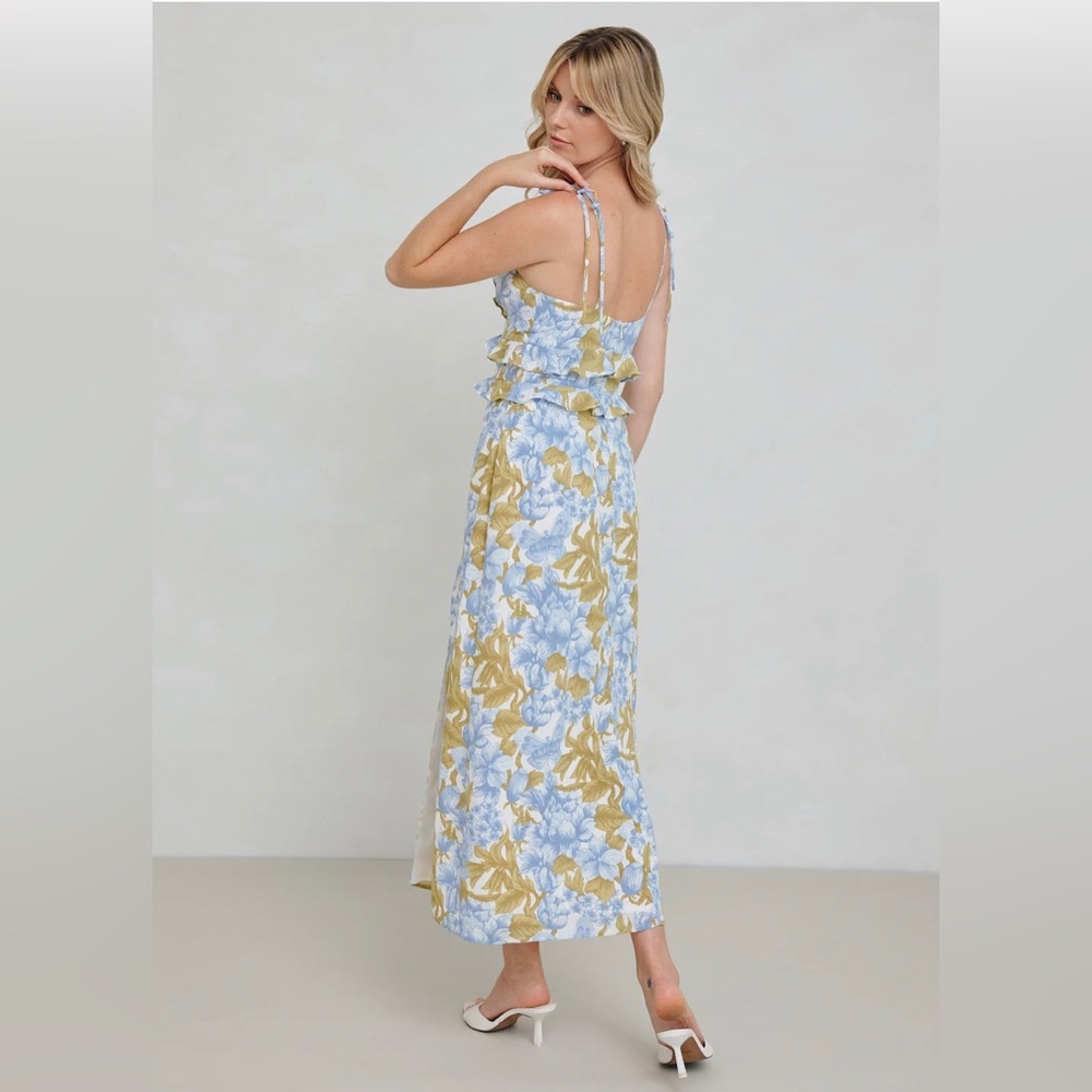 Park & Fifth Blue and Yellow Floral Dress - Picture 2 of 4